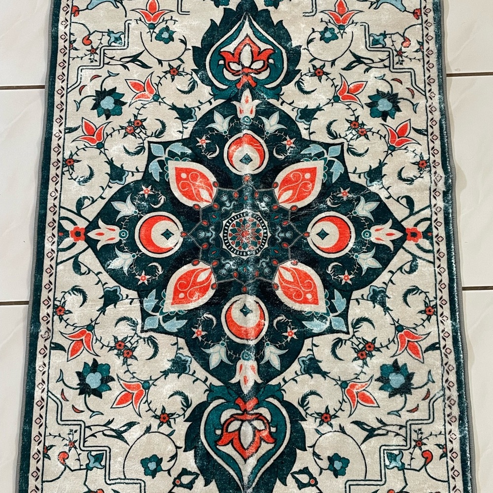 SARAG 2x8 Runner Rug for Hallways Non Skid Washable Kitchen Runner Green Vintage - Picture 10 of 14